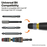 Klein Tools 32960ARCHT Ratcheting Fastbit Tru-Grip Screwdriver, Ratcheting Ball-Style Handle with Quick-Release Collar, #2 Phillips and 6 mm Slotted Double-Ended Bit, 1/4-Inch Bit Compatible