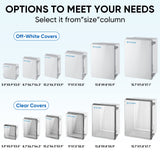TICONN Outdoor Electrical Box Waterproof, Junction Box IP67 ABS Plastic Enclosure with Hinged Cover with Mounting Plate, Wall Brackets, Cable Glands (Off-White, 13.8"x9.8"x5.9")