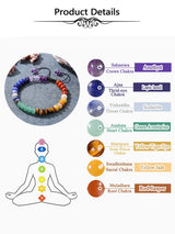 Top Plaza Beaded Chakra Bracelets for Women Men Anxiety Jewelry
