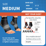 Plantar Fasciitis Sock (6 Pairs) for Men and Women, Compression Foot Sleeves with Arch and Ankle Support (Black, Nude, Navy, Medium)