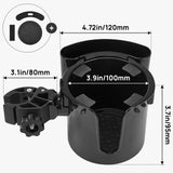 JOYTUTUS Wheelchair Cup Holder, 2-in-1 Walker Cup Holder with 4.72'' Small Storage Box, Drink Holder for Bottle with Handle, Fit for Wheelchair, Walker, Rollator, Stroller, Camper, Golf cart (Small)