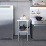 AmGood 30 in. x 18 in. Stainless Steel Work Table | Metal Kitchen Food Prep Table | NSF