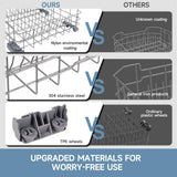 WD28X26099 WD28X34744 Dishwasher Lower Rack Compatible with GE Dishwashers - Replaces WD28X24396,WD28X22659,WD28X28918. Fits Models GDF510PSR3SS, GDF510PSM0SS, GDF510PSMOSS, GDF535PSR0SS, GDF510PSR6SS