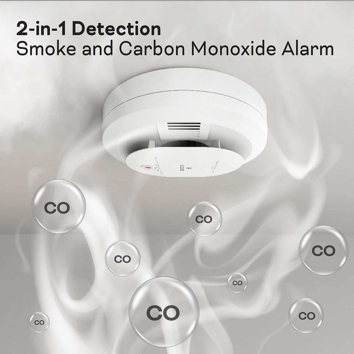 Kidde Hardwired Smoke & Carbon Monoxide Detector, AA Battery Backup, Interconnectable & Carbon Monoxide Detector, AA Battery Powered CO Alarm with LEDs, Test-Reset Button