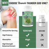 1200 MG Thunder God Vine Root Extract 20:1 Supplement, Tripterygium Wilfordii Herbal Supplement, Vegan Formula with Lei Gong Teng Extract, 120 Capsules