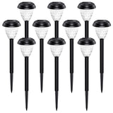 URAGO Super Bright Solar Lights Outdoor Waterproof-10 Pack, Dusk to Dawn Up to 12 Hrs Solar Powered Outdoor Pathway Garden Lights Auto On/Off, LED Landscape Lighting Decorative for Walkway Patio Yard