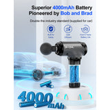 BOB AND BRAD T2 Massage Gun, Deep Tissue Percussion Muscle Massage Gun for Back and Neck, Upgraded 4000 mah Battery, Handheld Electric Back Massager for Athletes Pain Relief, FSA and HSA Eligible