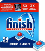 Finish Powerball Dishwasher Pods, Dishwasher Tablets Plastic Free, Fresh Scent, 94 Count