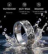 WAINIS 12Pcs Stainless Steel Vintage Signet Rings for Men