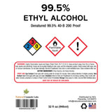 Natural Cosmetic Labs Ethyl Alcohol 99.5% Denatured 40-B 200 Proof Alcohol