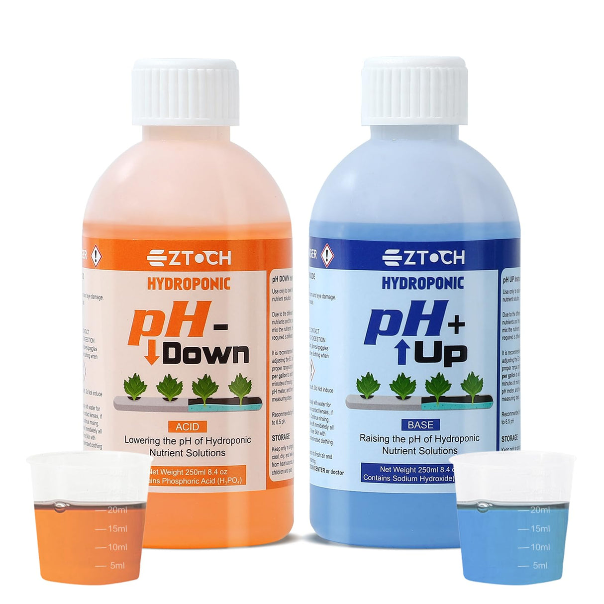 EZTOCH pH UP and Down for Hydroponic Plants, Adjust the pH Balance