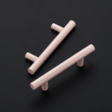 Ravinte 50 Pack | 5 Inch Cabinet Pulls Pink Stainless Steel Kitchen Drawer Pulls Cabinet Handles 5 InchLength, 3 Inch Hole Center