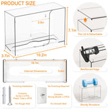 Cq Acrylic Wall Mount Multifold Paper Towel Dispenser & Box for Bathroom,Home -10.2x3.7x7.1 Inch - Clear Commercial Paper Towel Holder for Folded,Z Fold,C Fold,Trifold,Napkin,Hand Paper Towel