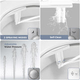 Vestomeli Upgrade Bidet Attachment for Toilet Seat, Adjustable Angle Dual Nozzle, Self-Cleaning, Non-Electric Bidet Attachment for Rear & Feminine Wash, Controllable Fresh Cold Water Pressure