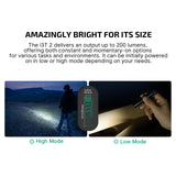 OLIGHT I3T 2 EOS Pocket EDC Flashlight, 200 Lumens Compact Bright Handheld Flash Lights, Dual-Output Tail Switch with AAA Battery and Two-Way Pocket Clip for Camping and Hiking (Black)