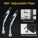 Helping Hands Clamp Metal, Adjustable Third Hand Soldering Holder Stand For Electronics, Hobby DIY, Craft, Jewelry, PCB Repair Solder Aid Station (Yellowblack, small)