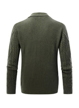 JMIERR Cardigan Sweaters for Men Fall Fashion 2025 Casual Long Sleeve Shawl Collar Button-Down Wool Blend Cable Knit Essentials Fisherman Christmas Sweater with Pockets,L,Green