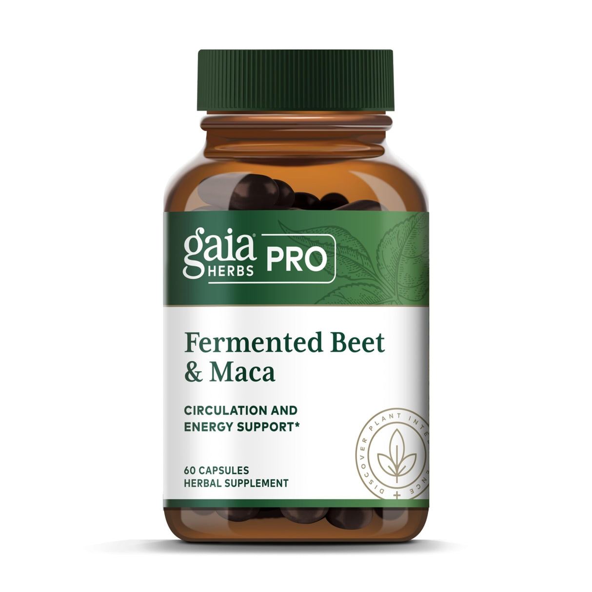 Gaia Herbs PRO Fermented Beet & Maca - Healthy Energy & Circulation Support Supplement* - Kidney Health Supplement with Beet & Carrot Root - Vegan, Gluten-Free, Soy-Free - 60 Capsules (30 Servings)