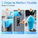 Slushie Machine – No Ice Needed, 88oz Frozen Drink & Soft Serve Ice Cream Machine. Slushy Machine For Home with LED Display, One-Touch Reservation & 6 Pre-set Programs for Frozen Margaritas, Frappés