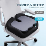 Benazcap Seat Cushion, Memory Foam Cushions for Office Chair - Ergonomic Chair Cushions for Tailbone Pain Relief, Sciatica & Back Support, Office Chair Cushion & Car Seat Cushion