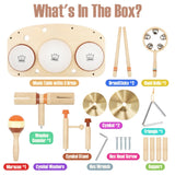 Vanplay Kids Drum Set, Montessori Toys for 2 3 Year Old Boy Girl Gifts