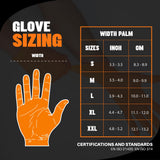 GRIPXX Herkules Grip Heavy Duty 8Mil Orange Nitrile Gloves,3D Raised Diamond Texture-Latex & Powder Free-Industrial, Mechanic (1, Large)