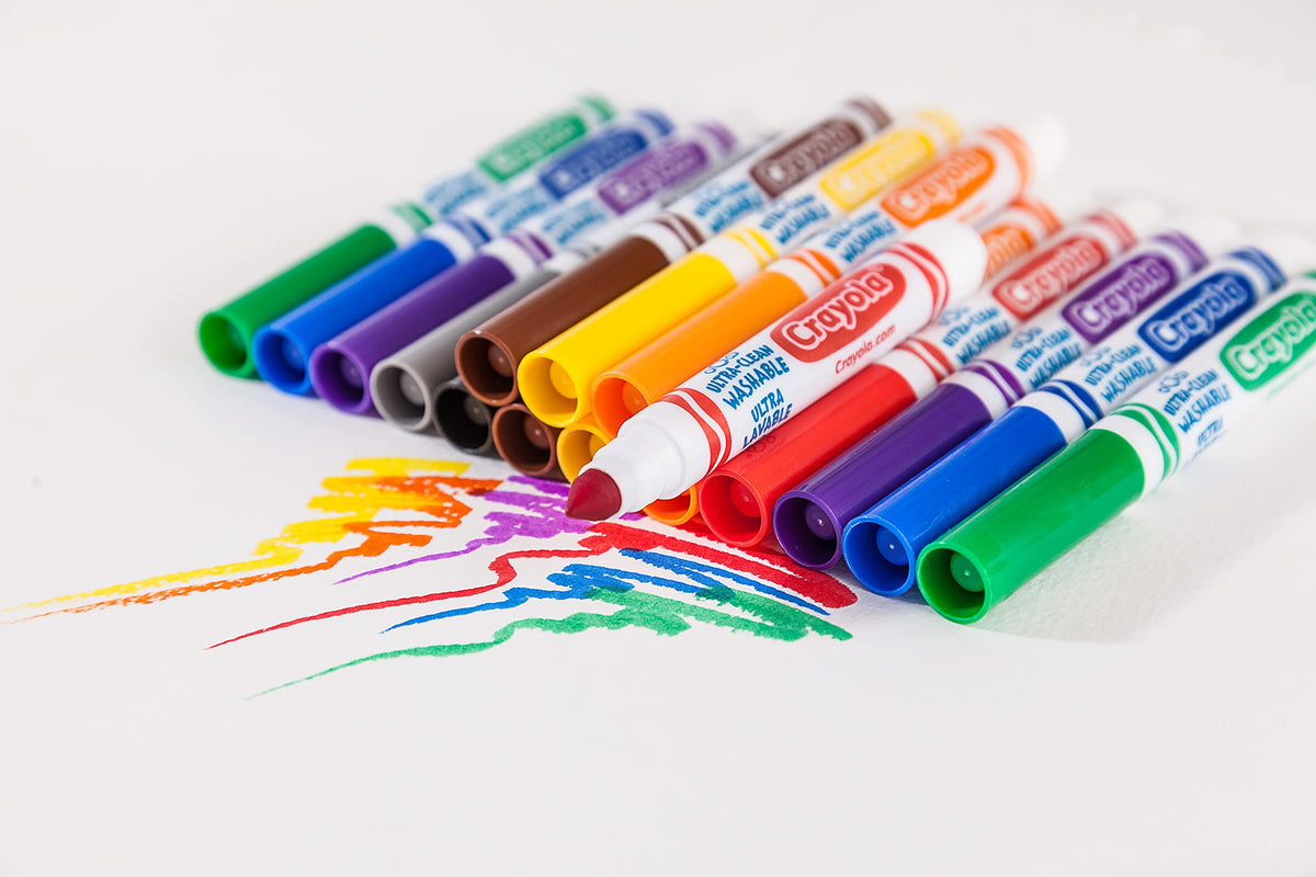Crayola Ultra Clean Washable Markers 40ct, Holiday Gift for Kids & Teachers