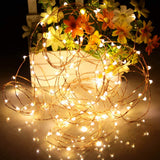 Ariceleo Led Fairy Lights Battery Operated, 4 Packs Mini Battery Powered Copper Wire Starry Fairy Lights for Bedroom, Christmas, Parties, Wedding, Centerpiece, Decoration (5m/16ft Warm White)