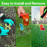 Bakulyor 100Pcs Green Landscape Staples 6 Inch Garden Artificial Turf Stakes Staples, 11 Gauge Lawn Galvanized Ground Fabric Pins for Weed Barrier Sod Decorations Holding Fence and Irrigation Tubing