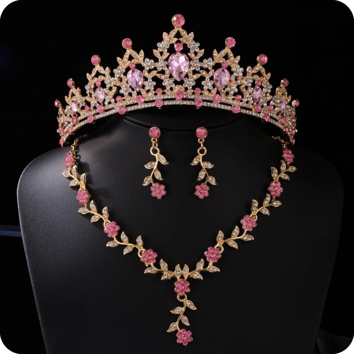 Kamirola Metal Tiaras and Crowns for Women,Tiaras Earrings Necklace sets