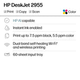 HP DeskJet 2955 Color Inkjet Printer | Wireless | All-in-One