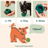 WOOF Pupsicle Interactive Dog Ball Toy for Dogs 25-75 lbs - Green