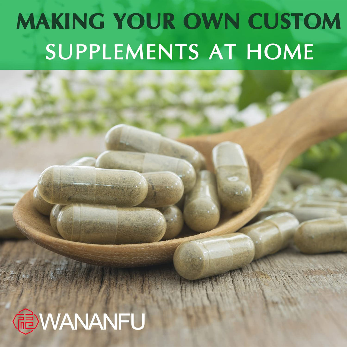 wananfu Size 00 Empty Capsules Vegetarian (1000 Count) Bundle with Micro Lab Spoon, Clear Fillable Veggie Pill Capsules 00 for Making Your Own Supplements