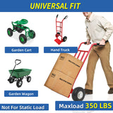 GICOOL 4.10/3.50-4" Flat Free Tire and Wheel, 10" Heavy Duty Solid Tire, 5/8" Axle Bore Hole, 2.2" Offset Hub, for Hand Truck Garden Cart Wagon Trolley Dolly Replacement, 2 Pack