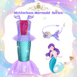 Princess Dress Up for Girls - Dress up Clothes for Toddler Girl,Role Play Costume Princess Toys Christmas Birthday Gifts for Age 3-8 Year Old