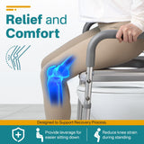Eosprim Toilet Seat Risers for Seniors Elongated, Raised Toilet Seat with Handles, Toilet Safety Frames & Rails for Elderly and Handicap, Elevated Shower Commode Chair with Arms, Toilet Lift Grab Bar