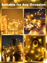 3-Pack 78FT 240 LED Fairy Lights Battery Operated with Timer & Remote, Waterproof Twinkle Lights Indoor Outdoor 8 Modes for Bedroom Centerpiece Wedding DIY Party Christmas Classroom Dorm Decoration