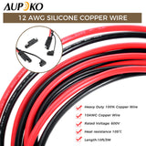 Aupoko 10 AGW 10FT SAE to SAE Solar Extension Cable, Extension Cord with SAE Quick Disconnect/Connect Adapter and SAE Polarity Reverse Adapter for Battery, Motorcycle, Cars, RVs(10 FEET/3M)