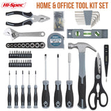 Hi-Spec 54pc General Household Tool Set – Home & Garage Hand Tool Kit with Toolbox Storage Case for DIY, Basic Repairs, Apartment, First-Time Homeowner & Everyday Home Maintenance