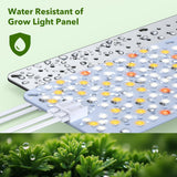SDOVUERC Full Spectrum 384 LEDs Grow Lights, 24W Plant Grow Lights for Indoor Plants with Daisy Chain Function, Sunlike Spectrum,4/8/12/16/20H Timer for Seed Starting(Pack2)