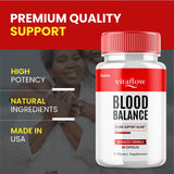 Vitaflow Blood Balance Support Supplement, Vita Flow Capsules Premium Glycogen Blend for Joints, Vital Flow Glyco Pills Maximum Strength Pressure Breathing, Vitalflow Natural Advanced Formula (60 Ct)