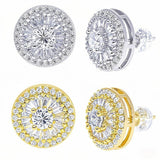 LuReen Earring Studs for Men Women Cubic Zirconia Earrings Set (2 Pairs)