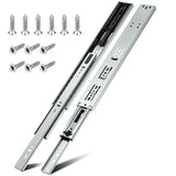 HBL’ 5 Pairs | Soft Close Drawer Slides 12 inch, Heavy Duty Cabinet Drawer Slides Replacement - Ball Bearing Full Extension, 200 LB Capacity, Made of Cold-Rolled Steel, Rust-Resistant & Long-Lasting.