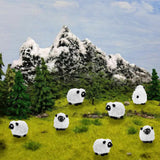 Bbiamsleep 105 Pcs Mini Sheep Figurines Miniature Plastic Sheep Figurines