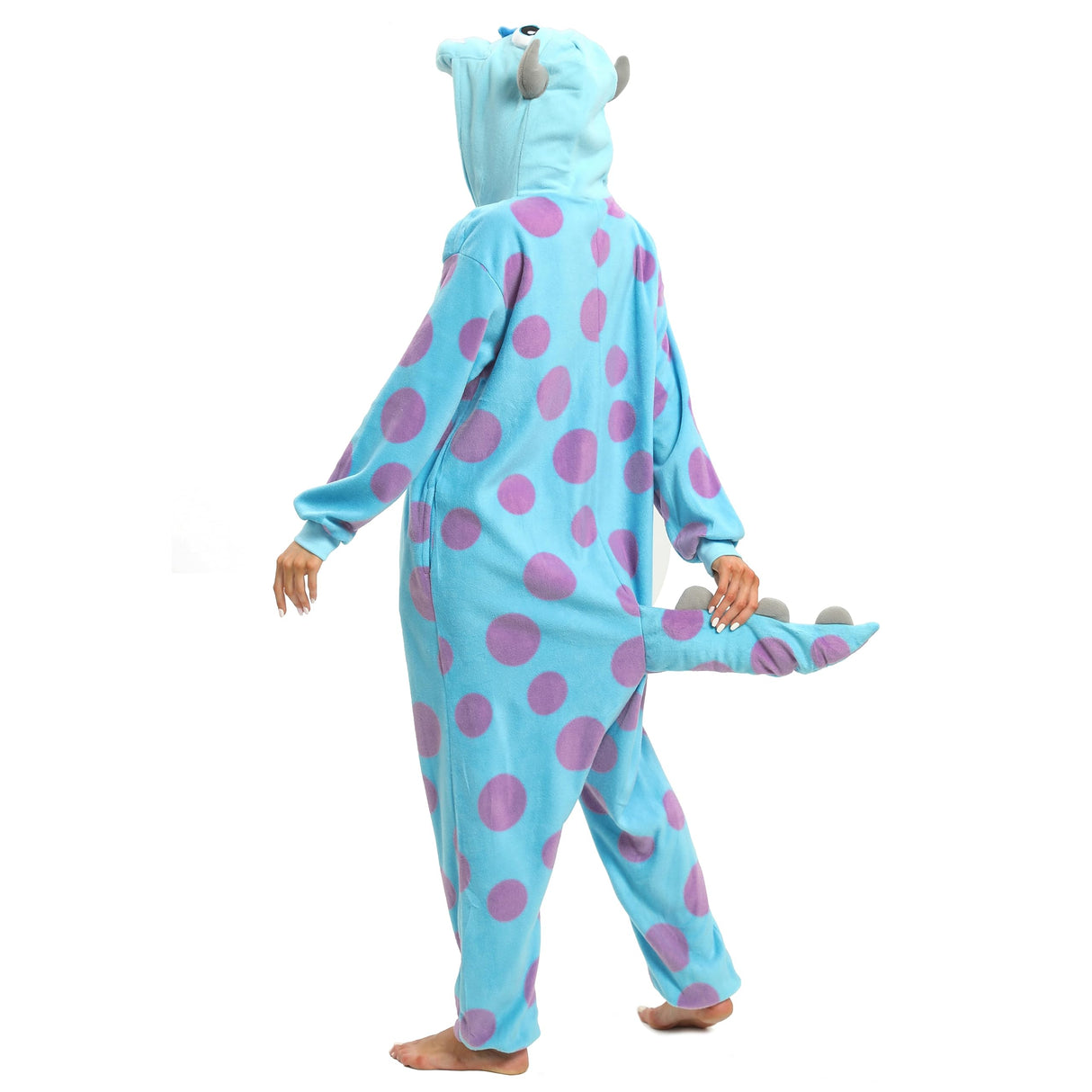 Wishliker Unisex Adult Onesie Sully Costume Halloween Christmas Cosplay Animal Cartoon Pajamas