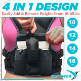 Empower Weighted Vest for Women - Workout Vest - Fixed 8lbs or Adjustable 10-12-14-16lbs - Adds Resistance to Strength Training, Running, Walking & Cardio - Designed To Fit A Woman’s Body