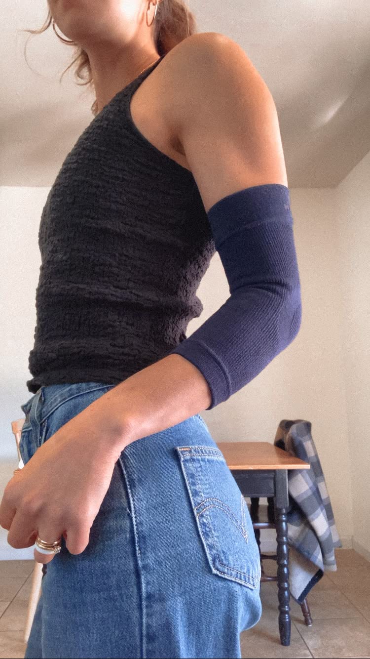 Incrediwear Elbow Sleeve – Elbow Brace for Elbow Support, Joint Pain Relief, Inflammation Relief, and Circulation, Tendonitis, Golf and Tennis Elbow Brace for Women and Men (Navy, Medium)