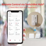 Switchbot Smart Switch Button Pusher (Bluetooth) – Fingerbot for Rocker Switch/One-Way Buttons, App Timer Control, No Wiring, Optional Hub Required for Voice/Remote, White