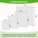 4PCS 4Ft × 5Ft Fruit Tree Netting with Zipper and Drawstring, 60 Mesh Thickened Garden Bird Netting for Blueberry Bushes, Fruits, Vegetables, Insect Bird Barrier Mesh Protective Cover