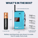 BACtrack Keychain Breathalyzer (Blue) | Ultra-Portable Pocket Keyring Alcohol Tester for Personal Use